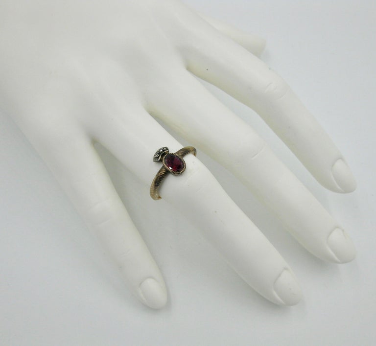 Rare Georgian Crowned Garnet Rose Cut Diamond Ring 1700s Gold Museum ...