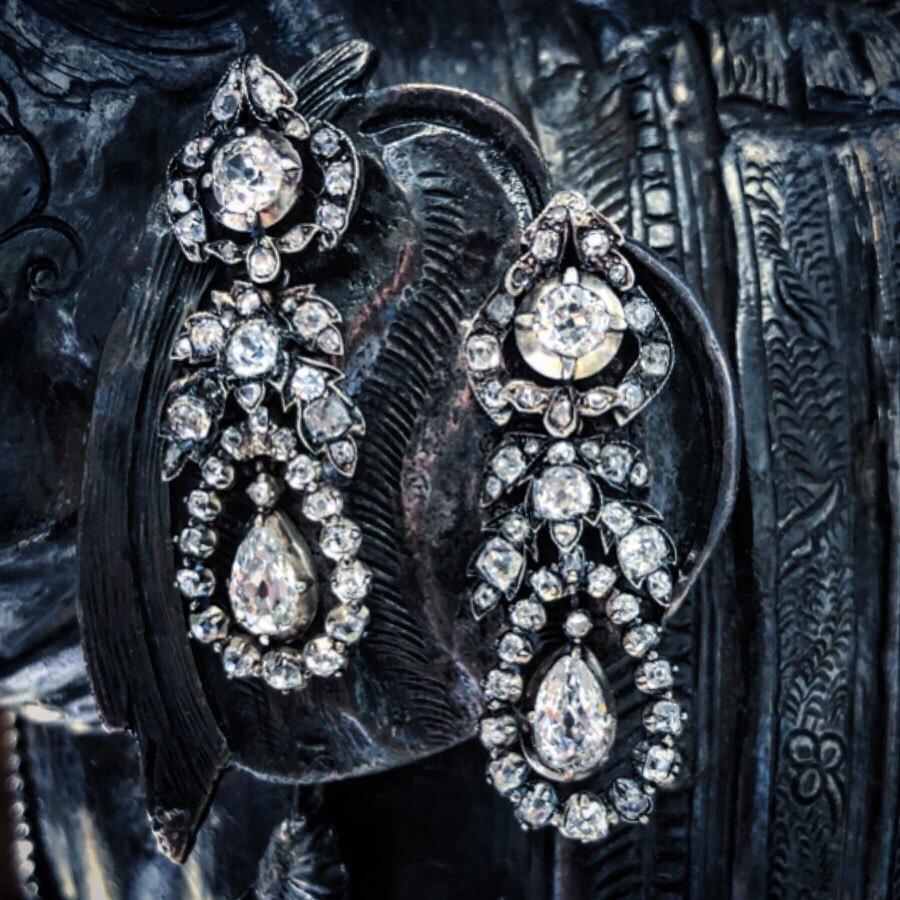 Rare Georgian Diamond Drop Earrings, circa 1810s 3