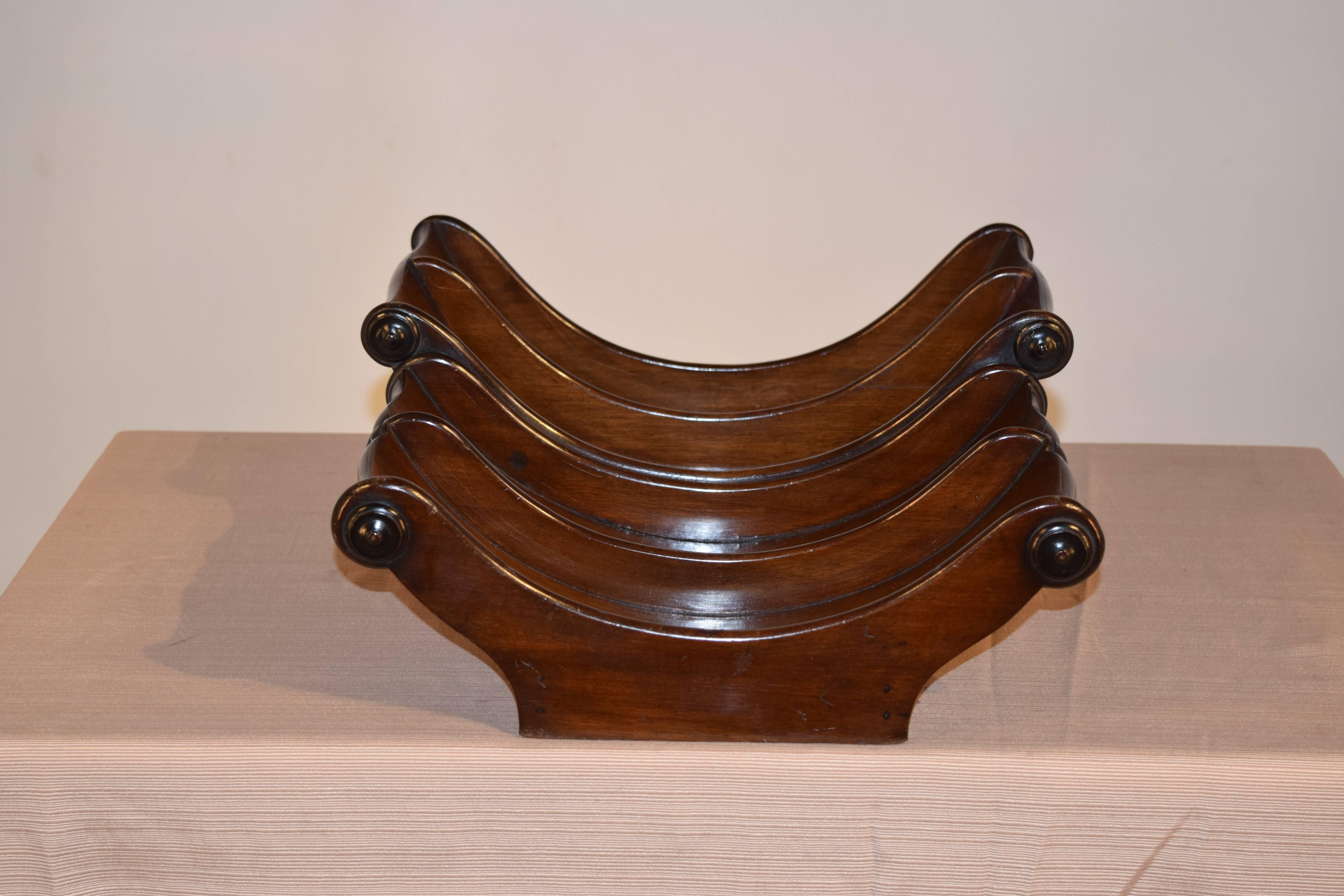 RARE 18th century double cheese coaster made from mahogany from England.  I have never seen another cheese coaster of these proportions.  Superb centerpiece size.