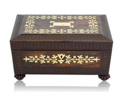 Rare Georgian Engine Turned Sewing Box