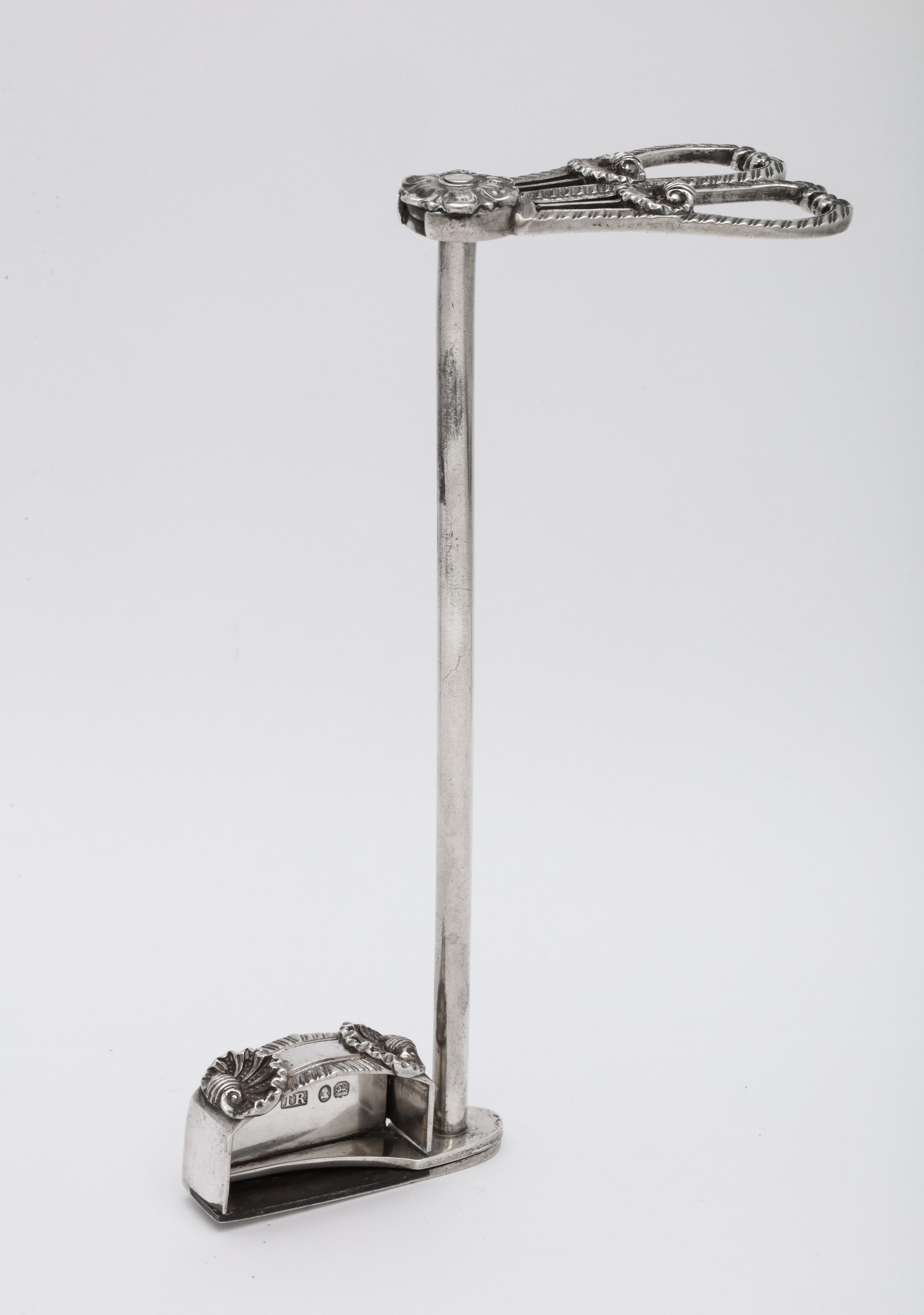 Rare Georgian 'George III' Sterling Silver Candlewick Snuffer/Cutters For Sale 2