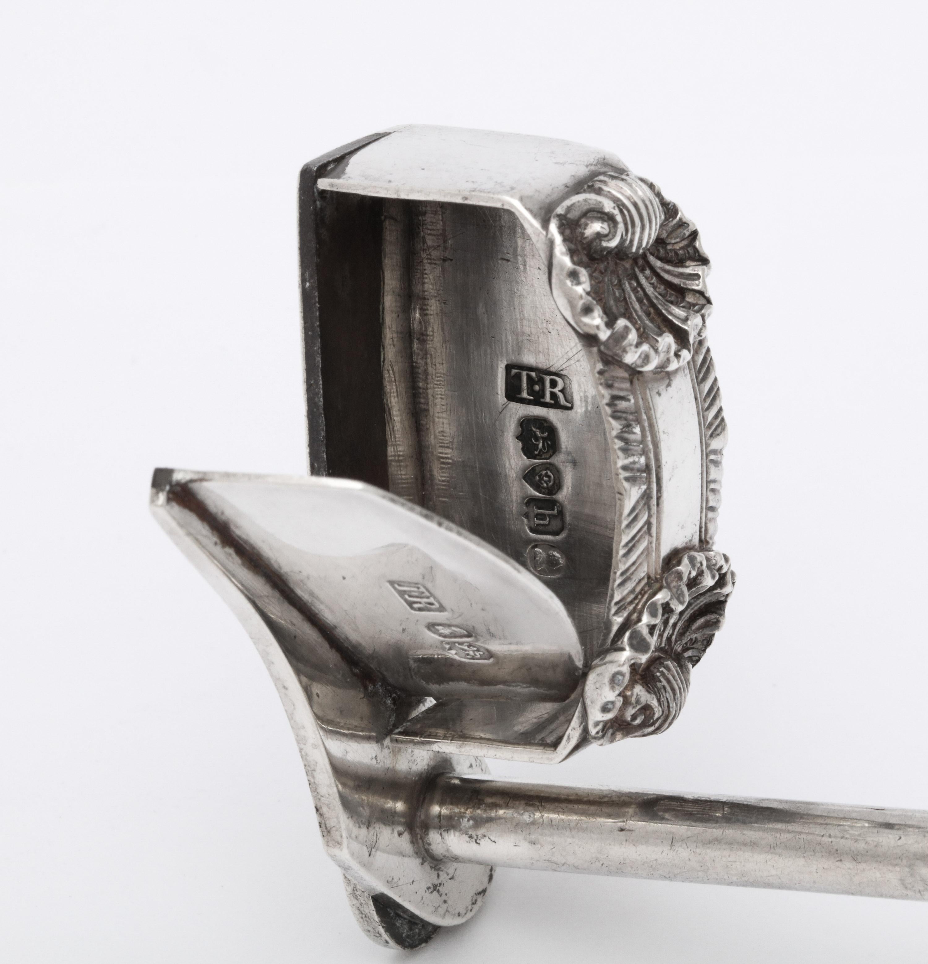 Rare Georgian 'George III' Sterling Silver Candlewick Snuffer/Cutters For Sale 3