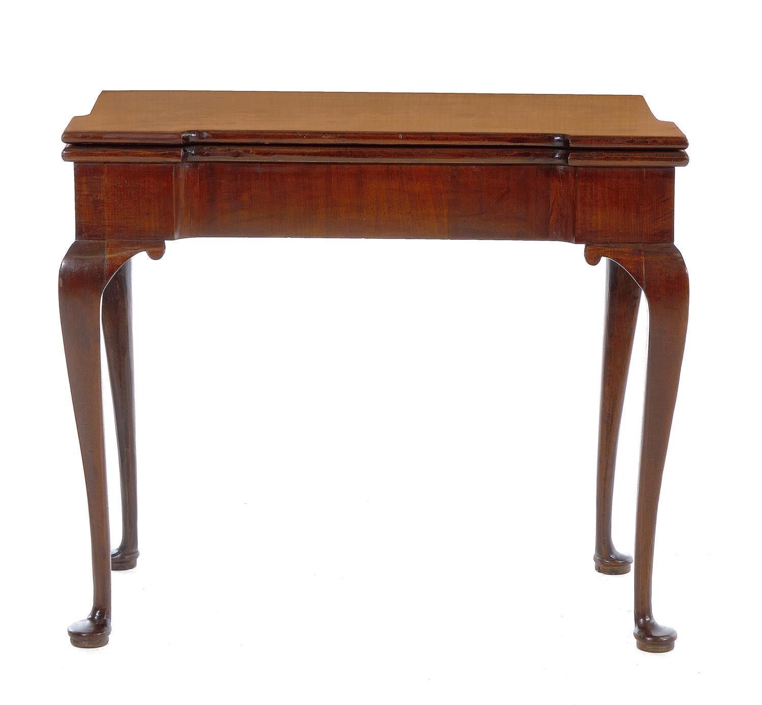 Rara mesa de juegos plegable de caoba georgiana, circa 1790 Caoba en venta