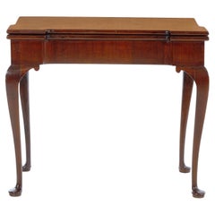Rare Georgian Mahogany Accordion Folding Games Table, Circa 1790