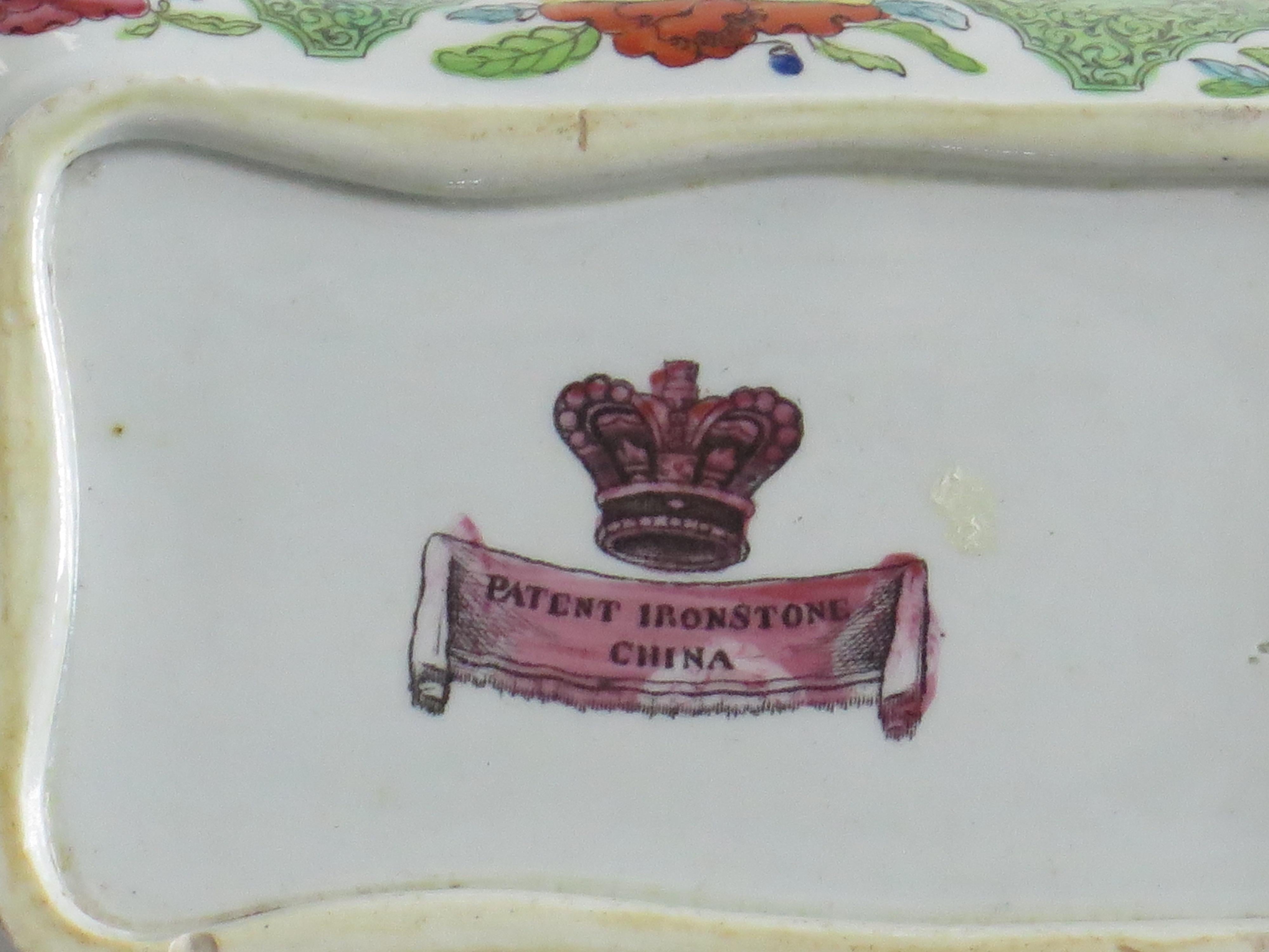 Raro piatto aperto Georgiano Mason's Ironstone dipinto a mano con motivo a mandarino, 1818 ca. in vendita 10