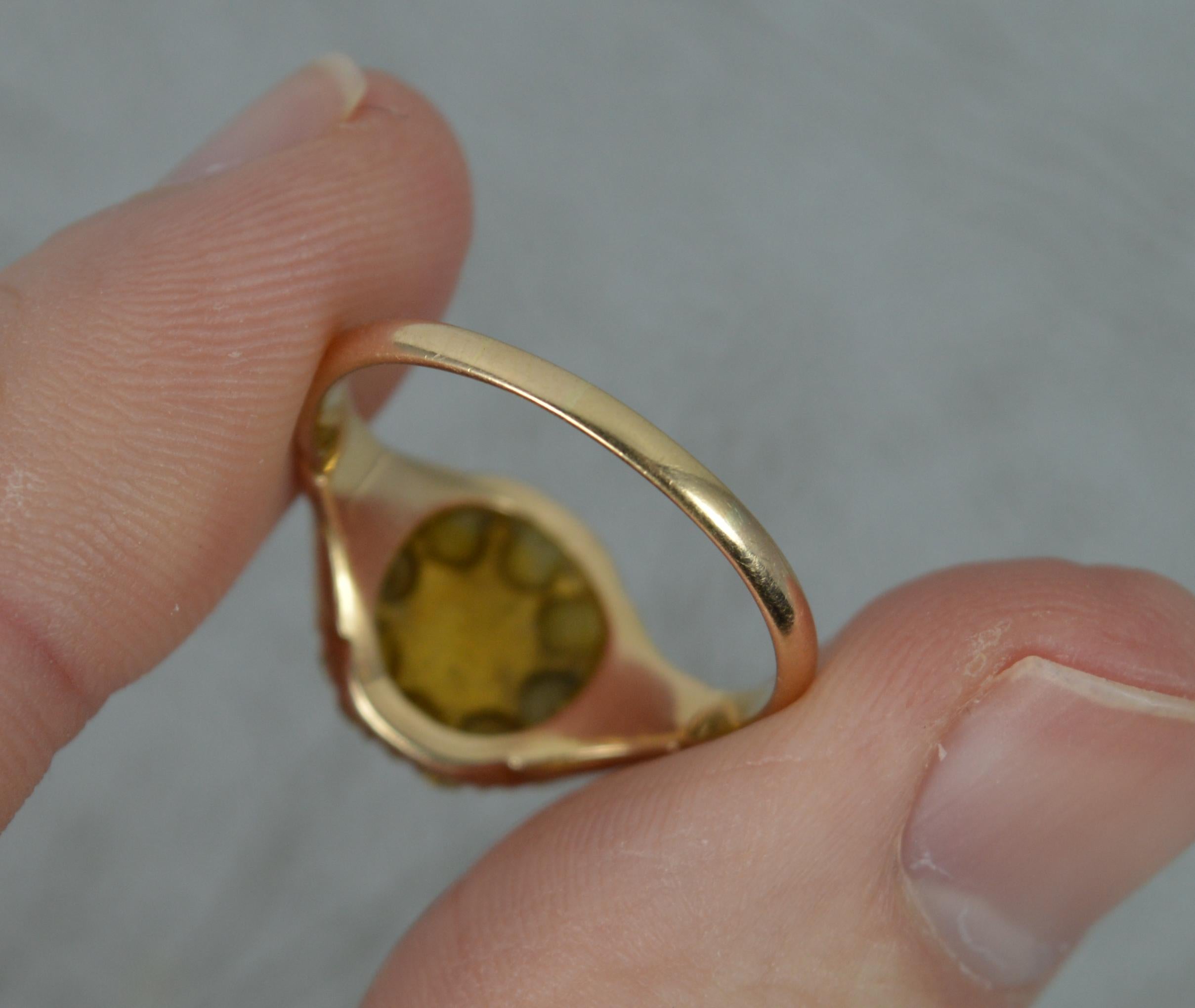 Rare Georgian Pearl and Diamond 15 Carat Gold Cluster Ring 2