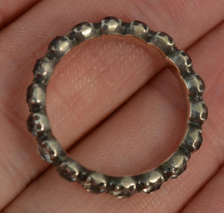 Rare Georgian Period Paste Set Full Eternity Stack Ring Size L at 1stDibs