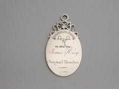 Rare Georgian Scottish Helter Skelter Club Badge, Patrick Robertson, circa 1790