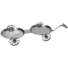 Rare Georgian Wine Decanter Wagon Trolley, circa 1780-1800