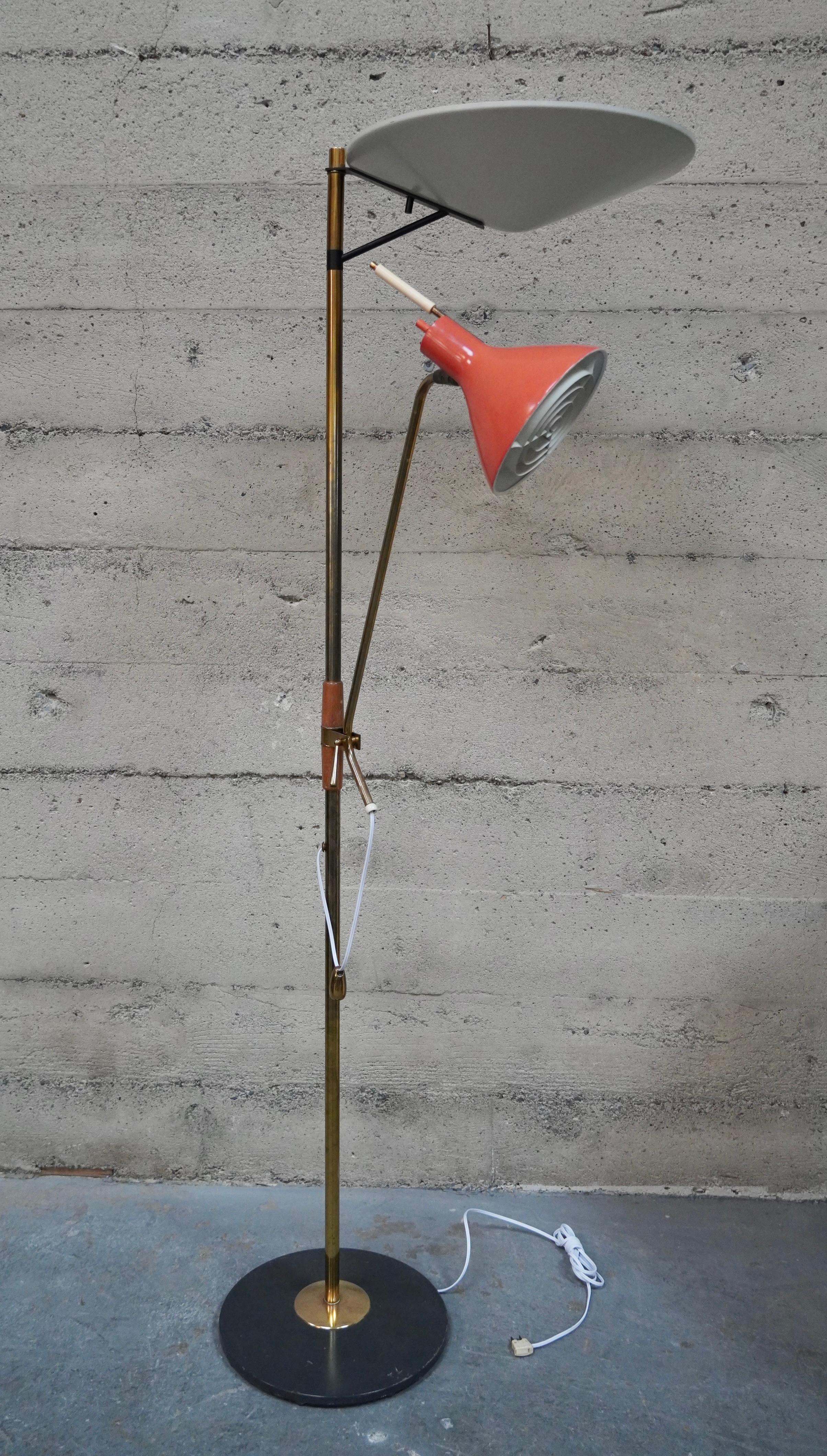 Rare Gerald Thurston for Lightolier Multi Colored Floor Lamp circa 1950s For Sale 4
