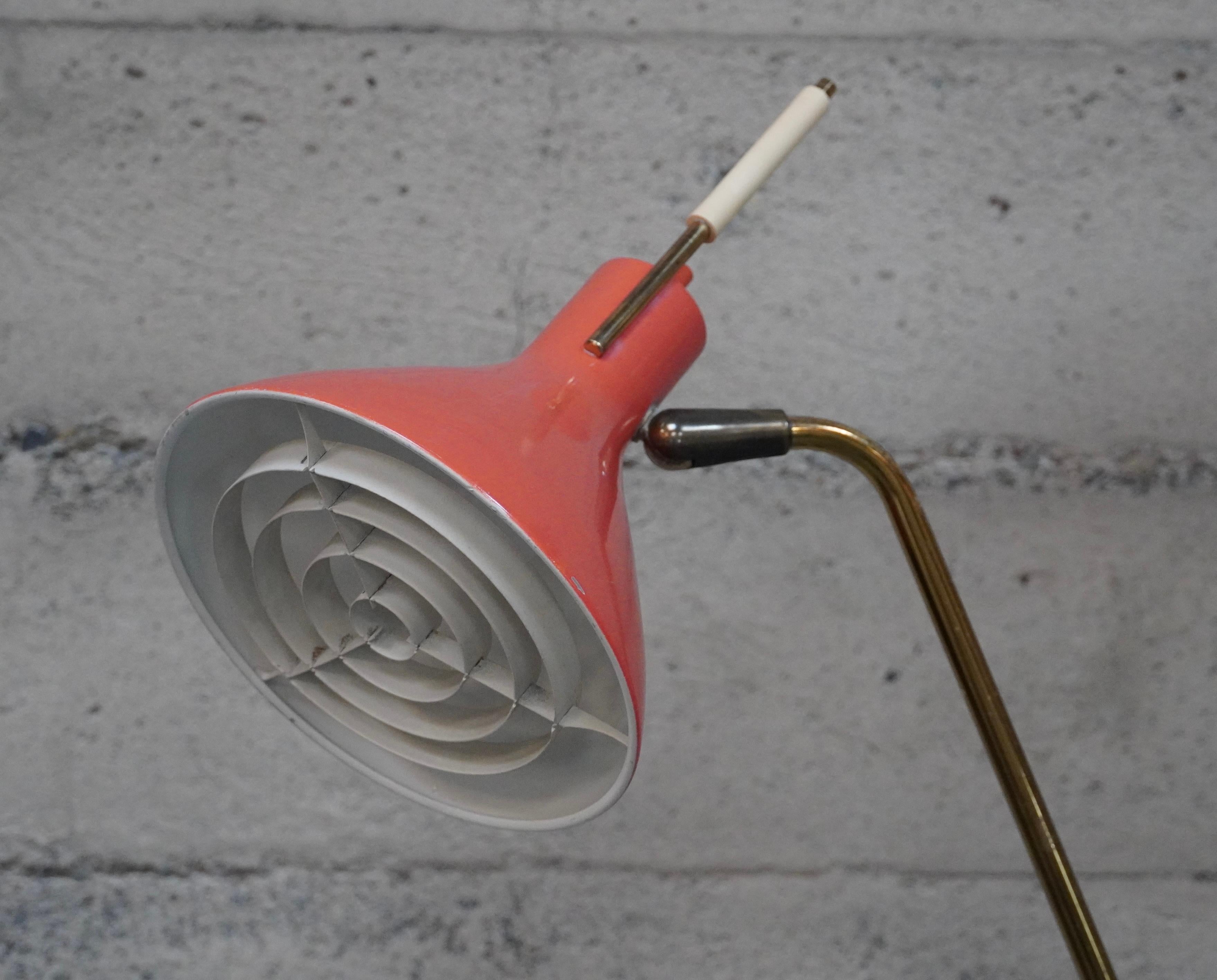 American Rare Gerald Thurston for Lightolier Multi Colored Floor Lamp circa 1950s For Sale
