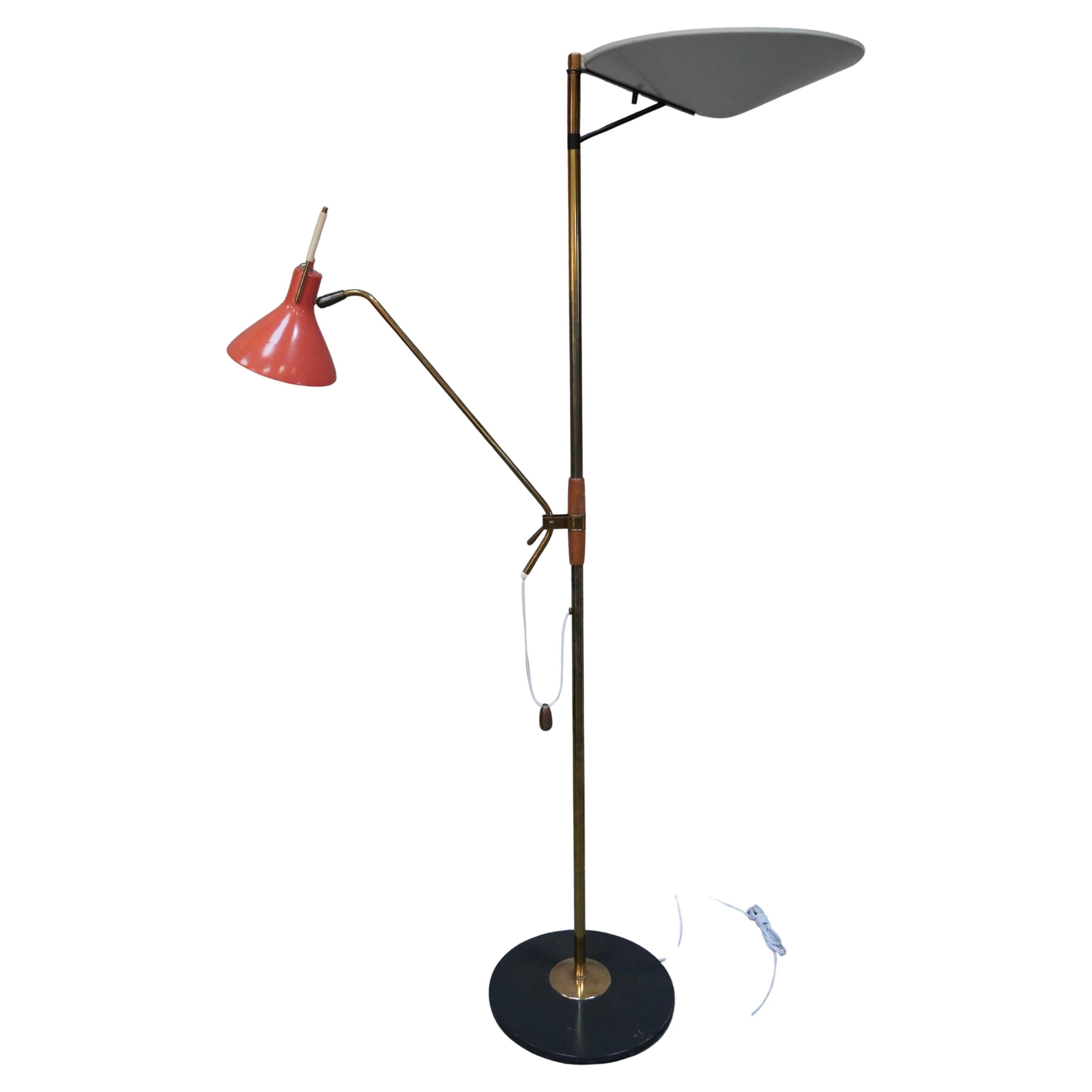 Rare Gerald Thurston for Lightolier Multi Colored Floor Lamp circa 1950s For Sale