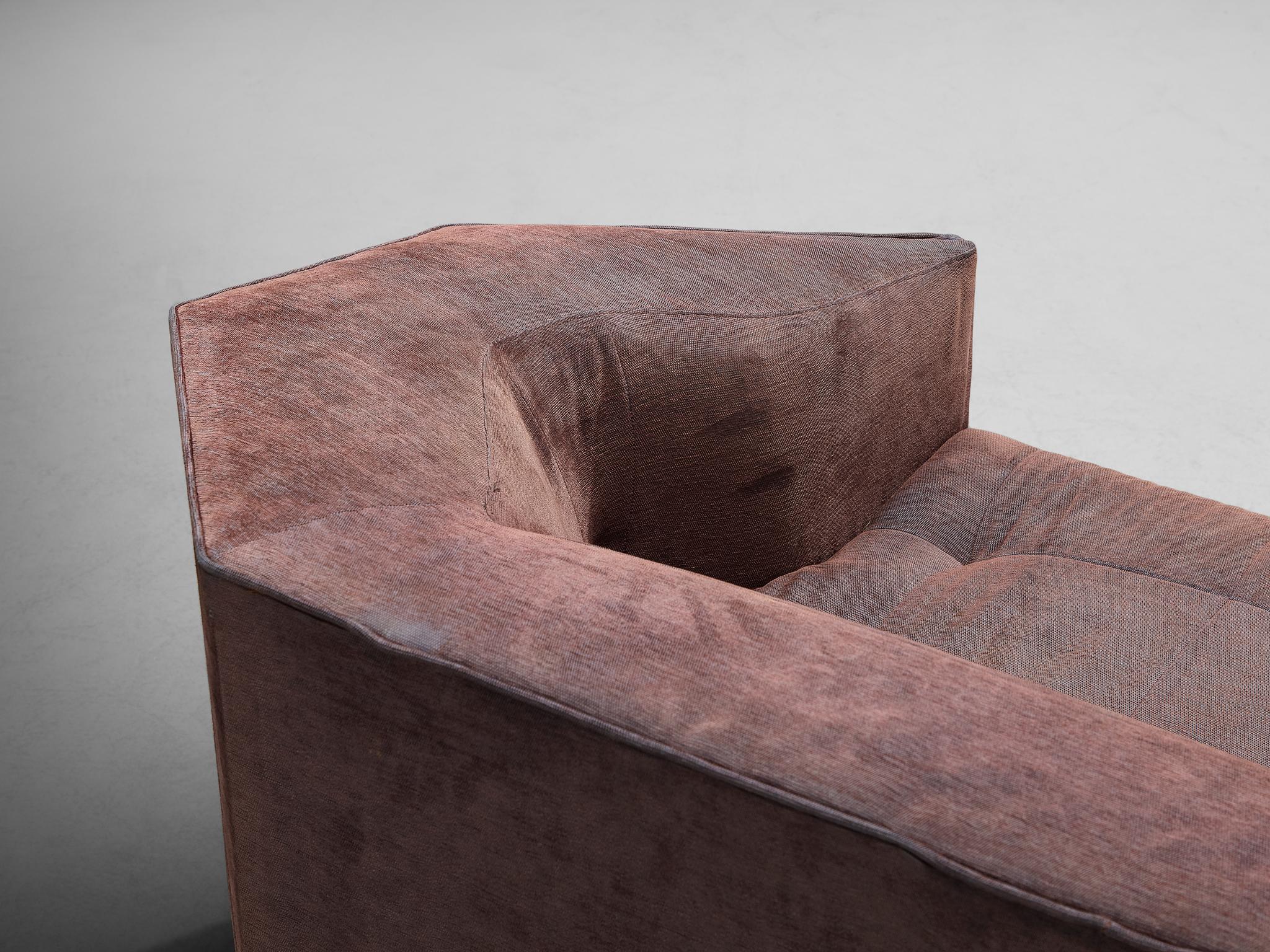 Seltene Gérard Gallet für Mobilier International Facettierte sechseckige Sofas (Postmoderne) im Angebot