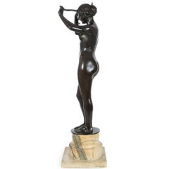 Rare German Bronze Sculpture "Greek Girl” by Hermann Joachim Pagels ca. 1910