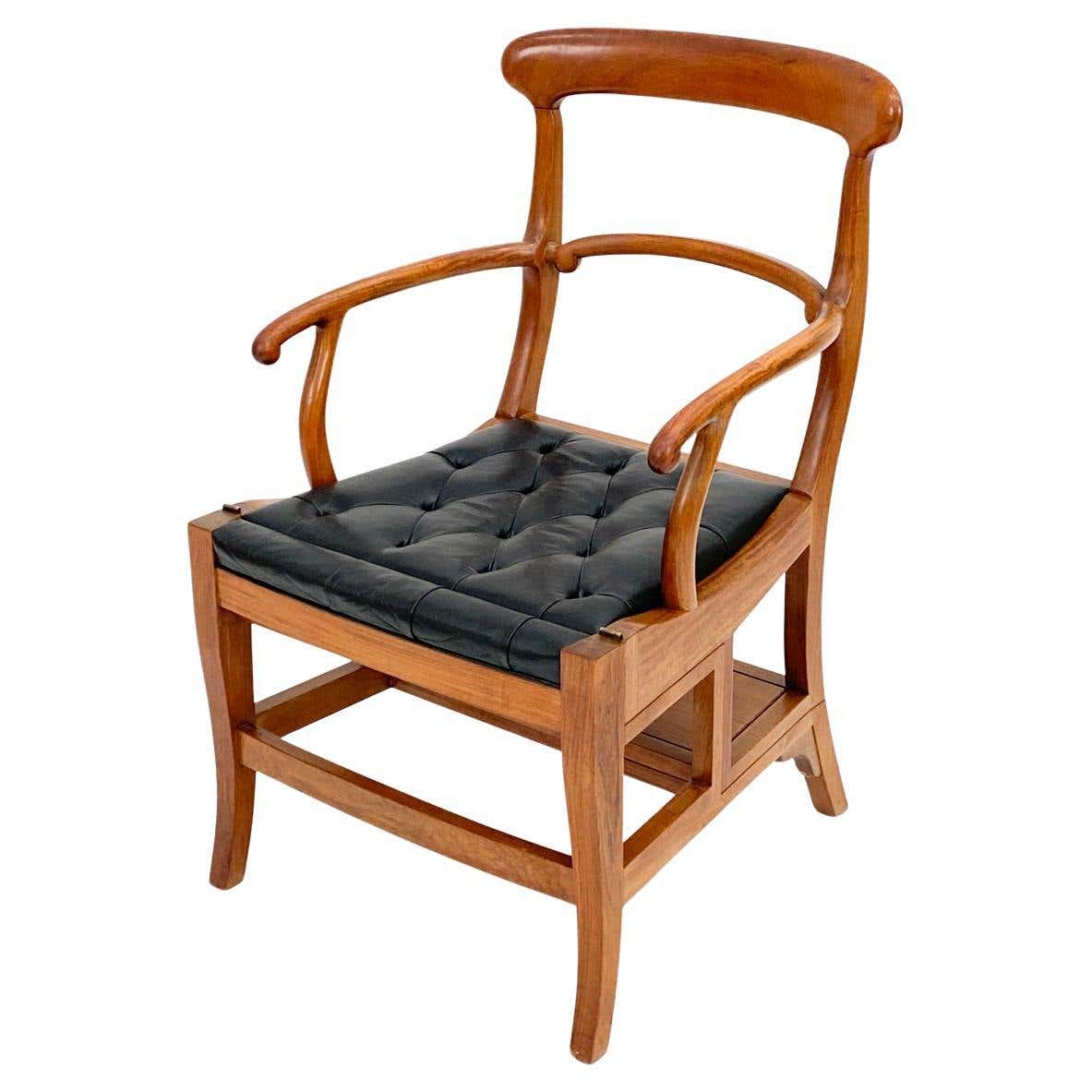 Rare German Mahogany Metamorphic Library Chair, Circa 1920's For Sale ...