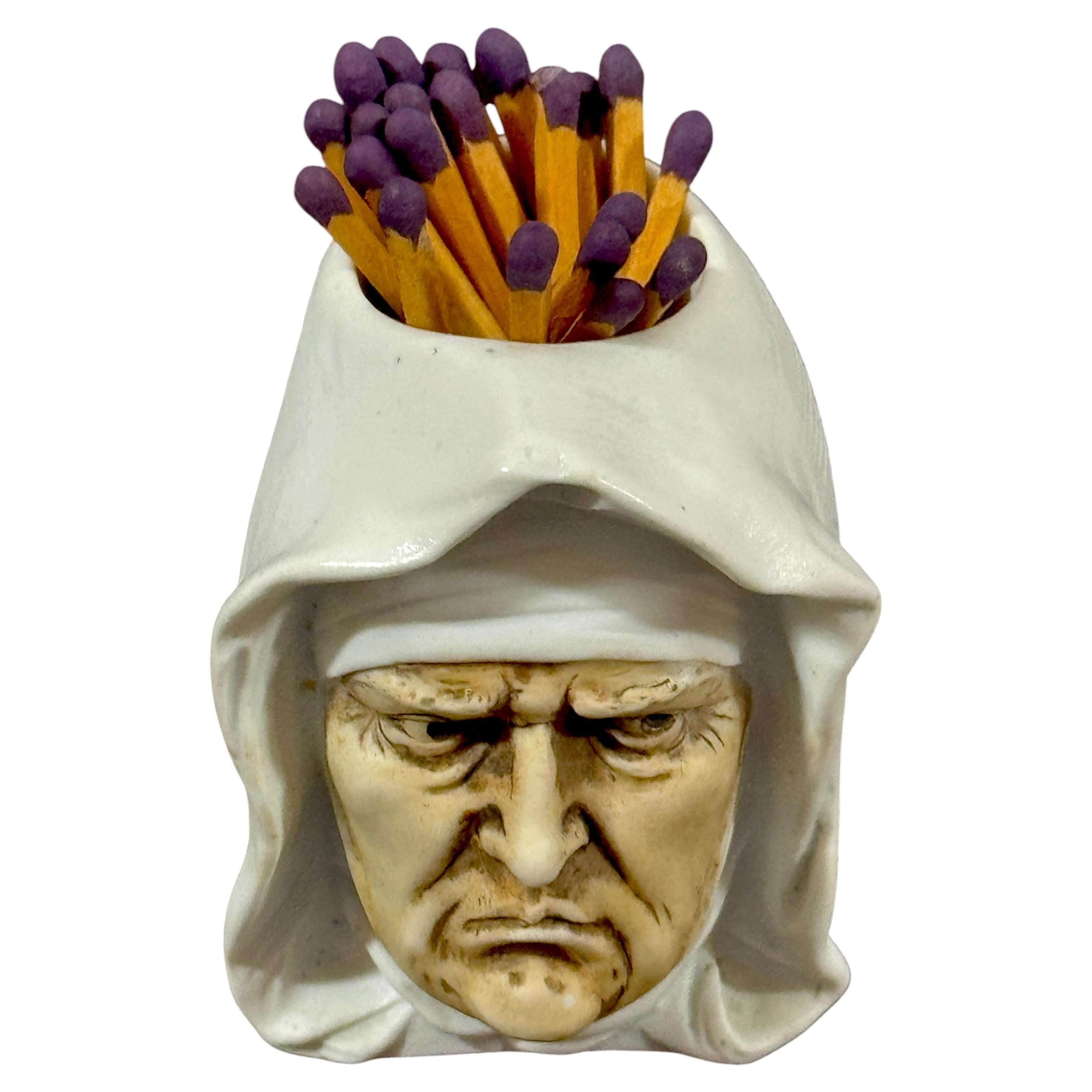 Rara monja fruncida de porcelana alemana figurada, atrib. Schafer & Vater en venta