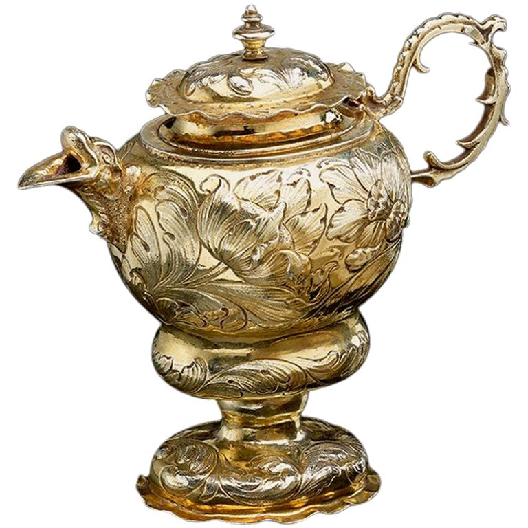 Rare German Silver Gilt Ewer For Sale