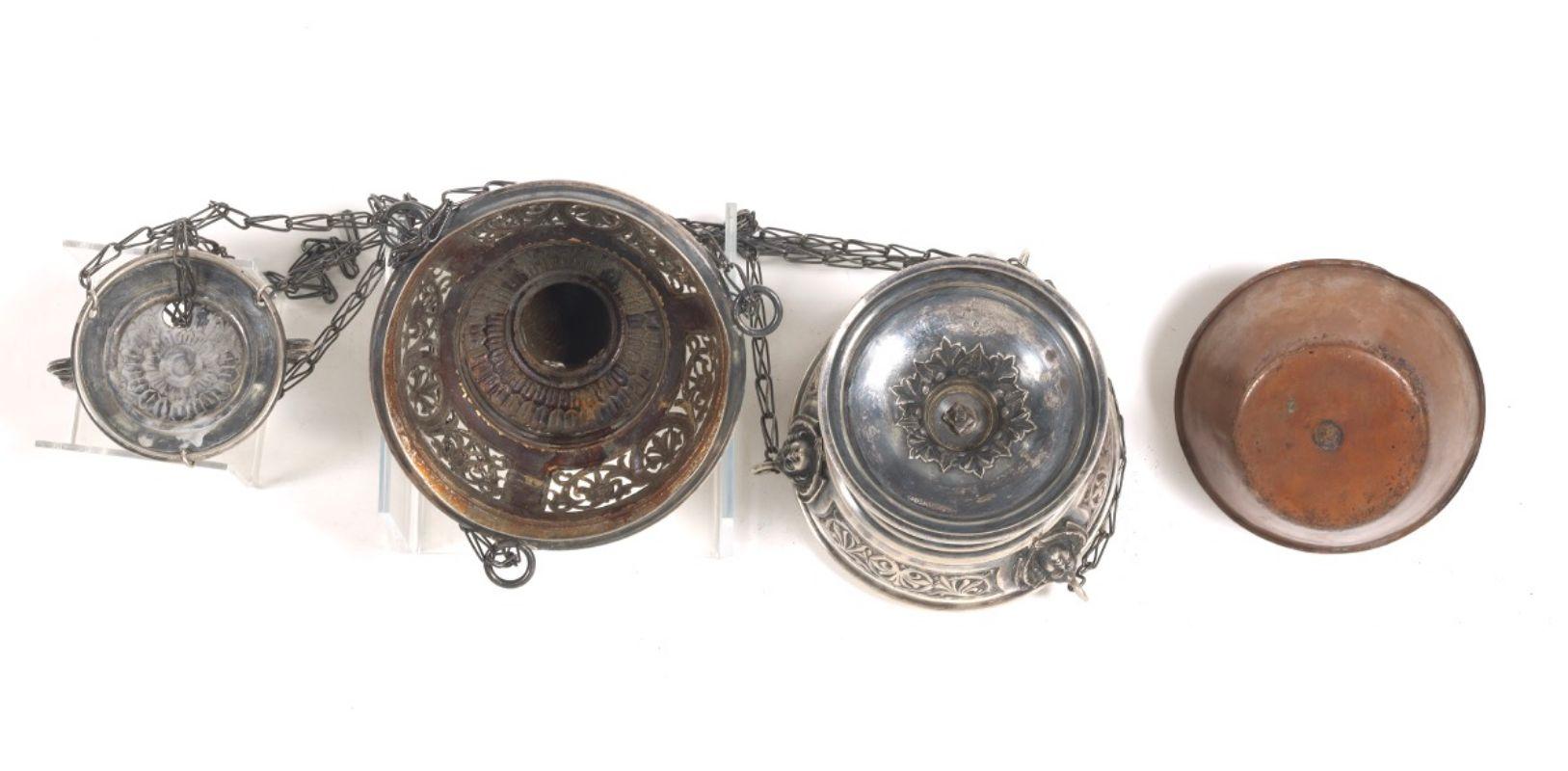 19th Century Rare German Silver Incense Burner Lamp, by Wilh. Rauscher, Pope's Court Jeweler
