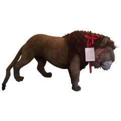 Vintage Rare German Stuffed Studio Lion Life Size