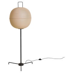 Rare German Tripod Floor Lamp with Ribbed Shade by Bega, 1950s