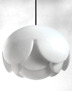 Seltene deutsche Vintage-Deckenleuchte aus geblasenem Glas, 1960er Jahre