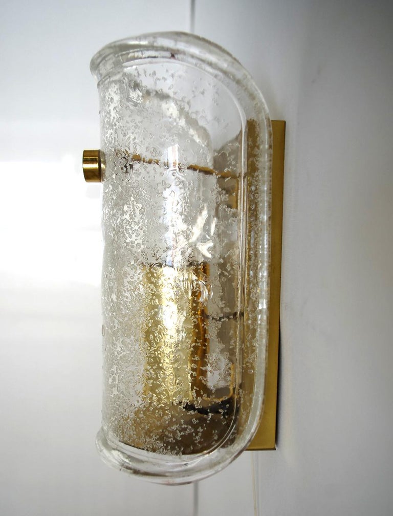 One of... Rare German Vintage Blown Glass Wall Lights Sconces, 1960s In Good Condition For Sale In Berlin, DE