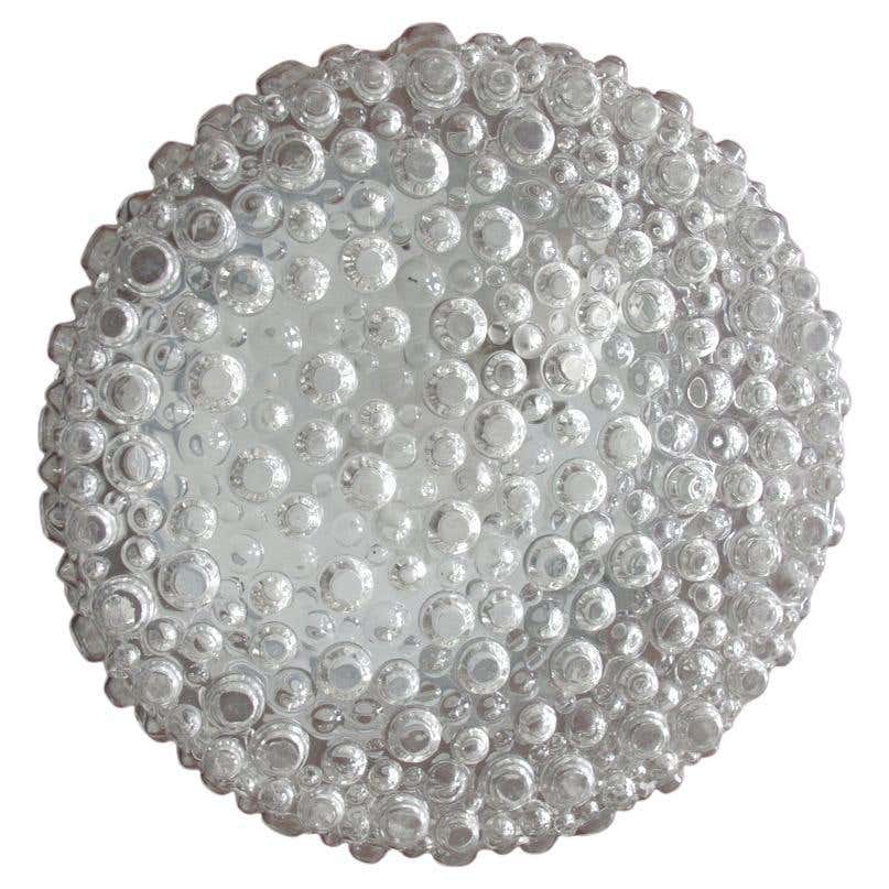 1960s Vintage Bubble Glass Ceiling Lamp with Brass For Sale at 1stDibs