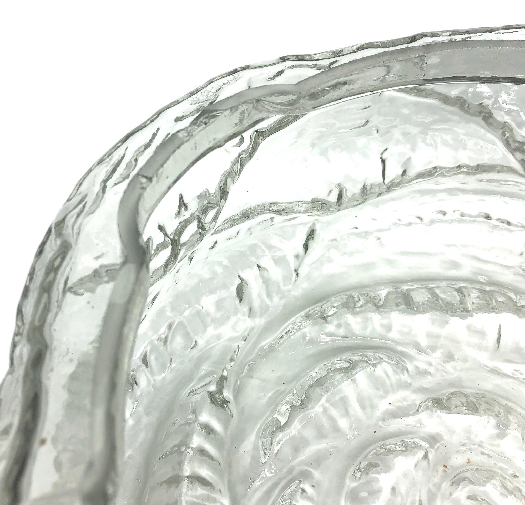 Seltene deutsche Vintage-Blumen-Einbaubeleuchtung aus Glas, Limburg, Deutschland, 1960er Jahre im Angebot 4