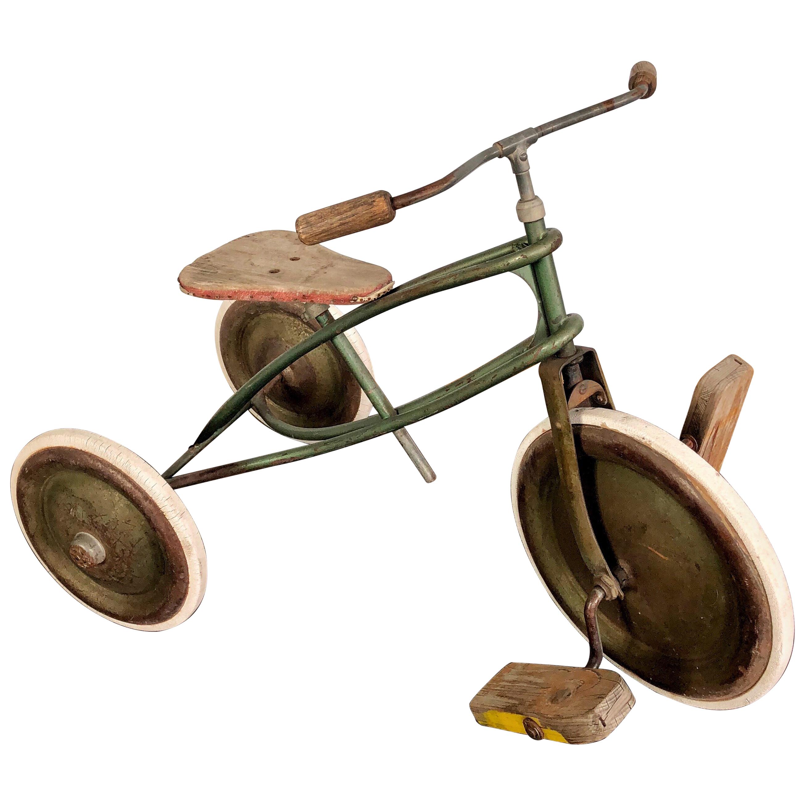 Rare German Vintage Toddler's, Children's or Kids Three Wheeled Bicycle