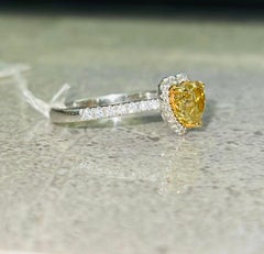 Rare GIA 2.06 Carat Hermes Orange Heart Diamond Engagement / Statement Ring