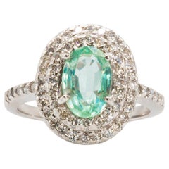 Rare GIA Certified 1.75 Ct. Alexandrite Ring in 18k White Gold with Diamonds