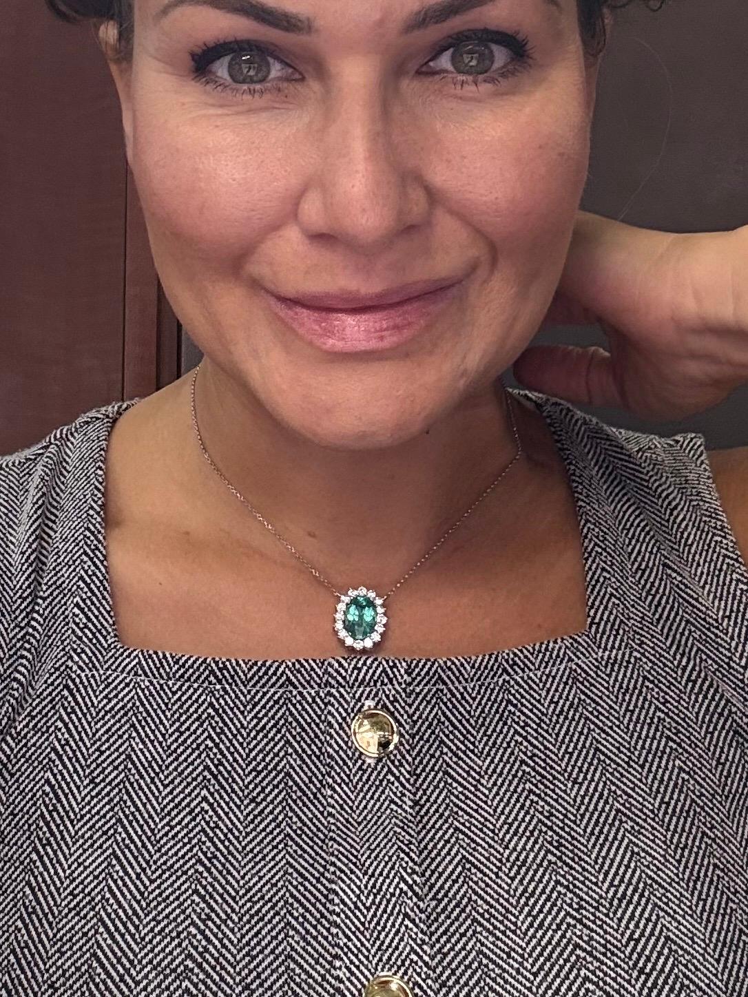 Seltene GIA-zertifizierte Paraiba-Halskette in  18KT Gold im Zustand „Neu“ im Angebot in Boca Raton, FL