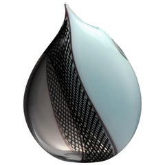 Rare Giampaolo Seguso "Perla" Modern Glass Vase L'Incalmo Series Murano Italy