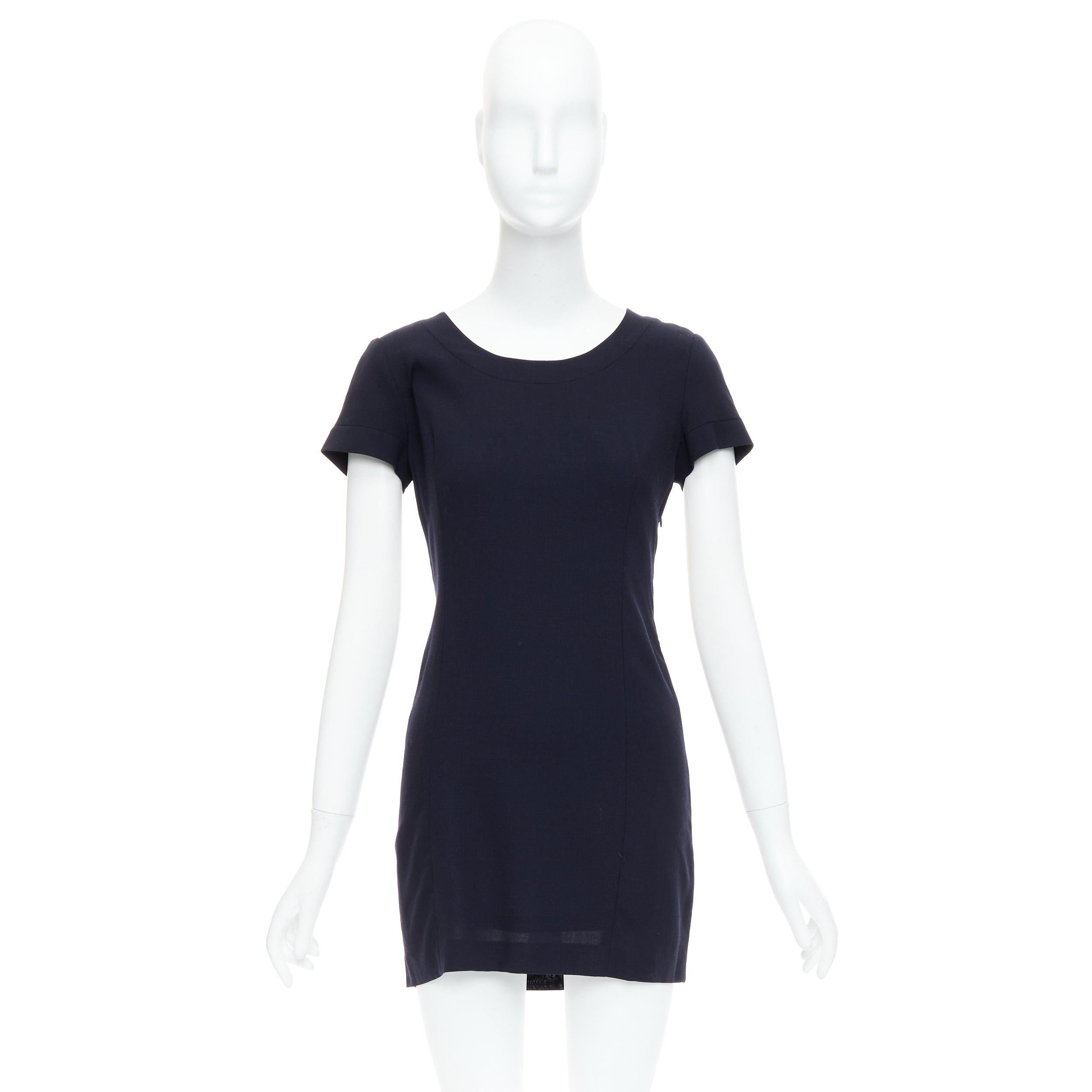 raro GIANFRANCO FERRE Abito vintage con bretelle bianche e blu IT40 S in vendita 5