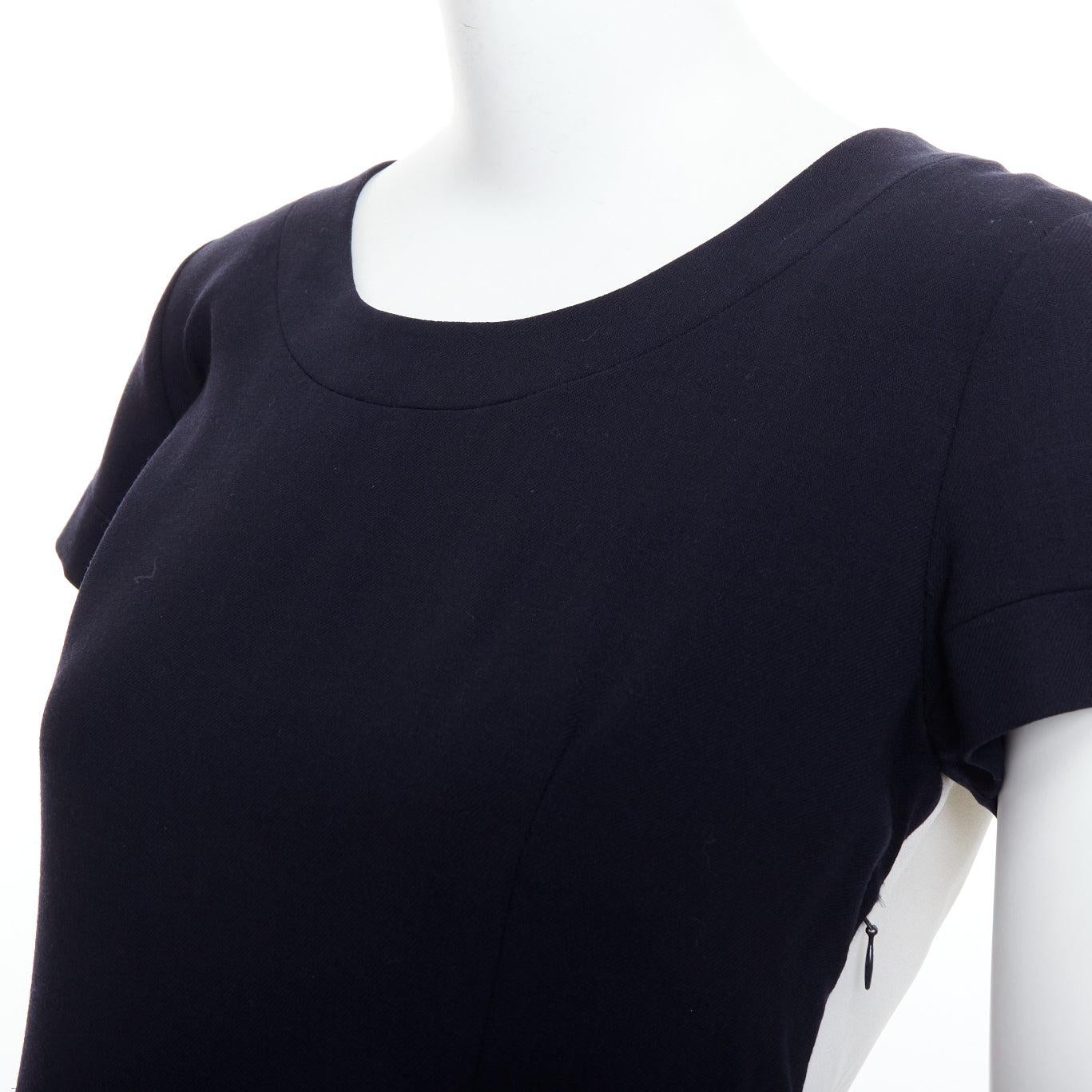 raro GIANFRANCO FERRE Abito vintage con bretelle bianche e blu IT40 S in vendita 3