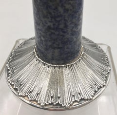Seltener Gianmaria Buccellati Kerzenleuchter aus Lapislazuli und Sterlingsilber