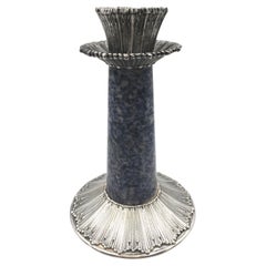 Rare Gianmaria Buccellati Lapis Lazuli and Sterling Silver Candlestick