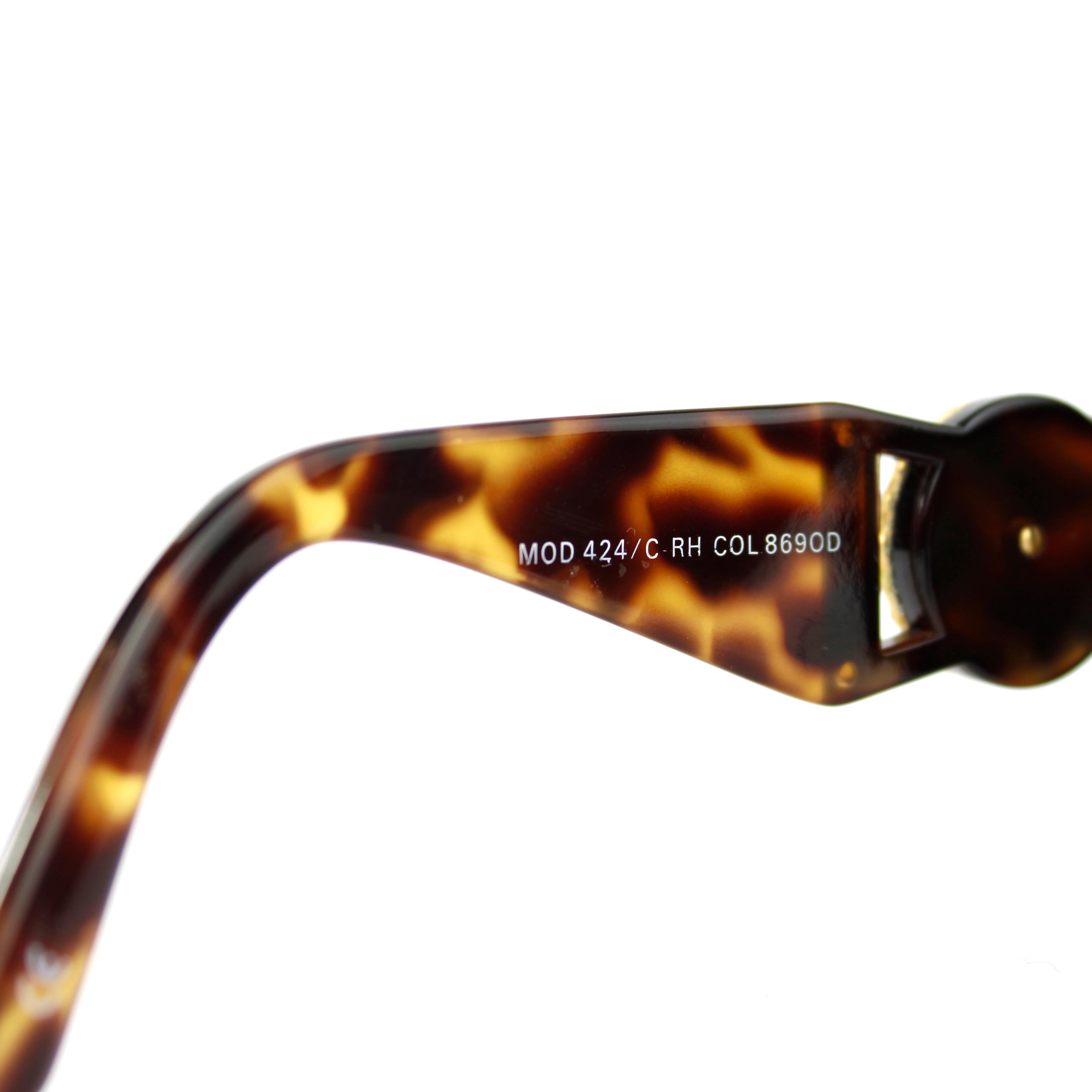 Rare Gianni Versace 1990s Sunglasses MOD 424 C COL 8690D In Good Condition For Sale In Bressanone, Trentino-Alto Adige
