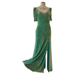 Rare Gianni Versace 1999 Velvet Burnout Dress