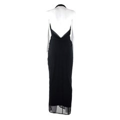 Rare Gianni Versace 90s Halter Neck Draped Black Dress