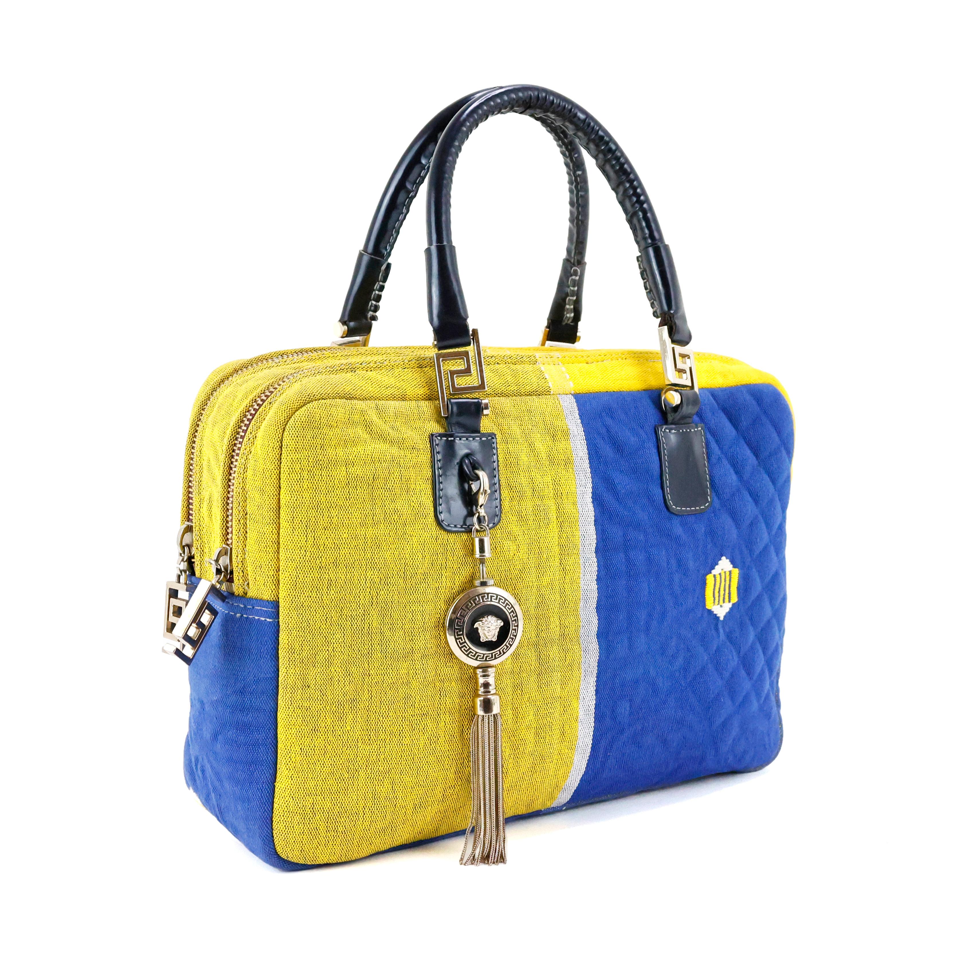 Rare Gianni Versace Medusa Multicolour Tote Bag For Sale 1