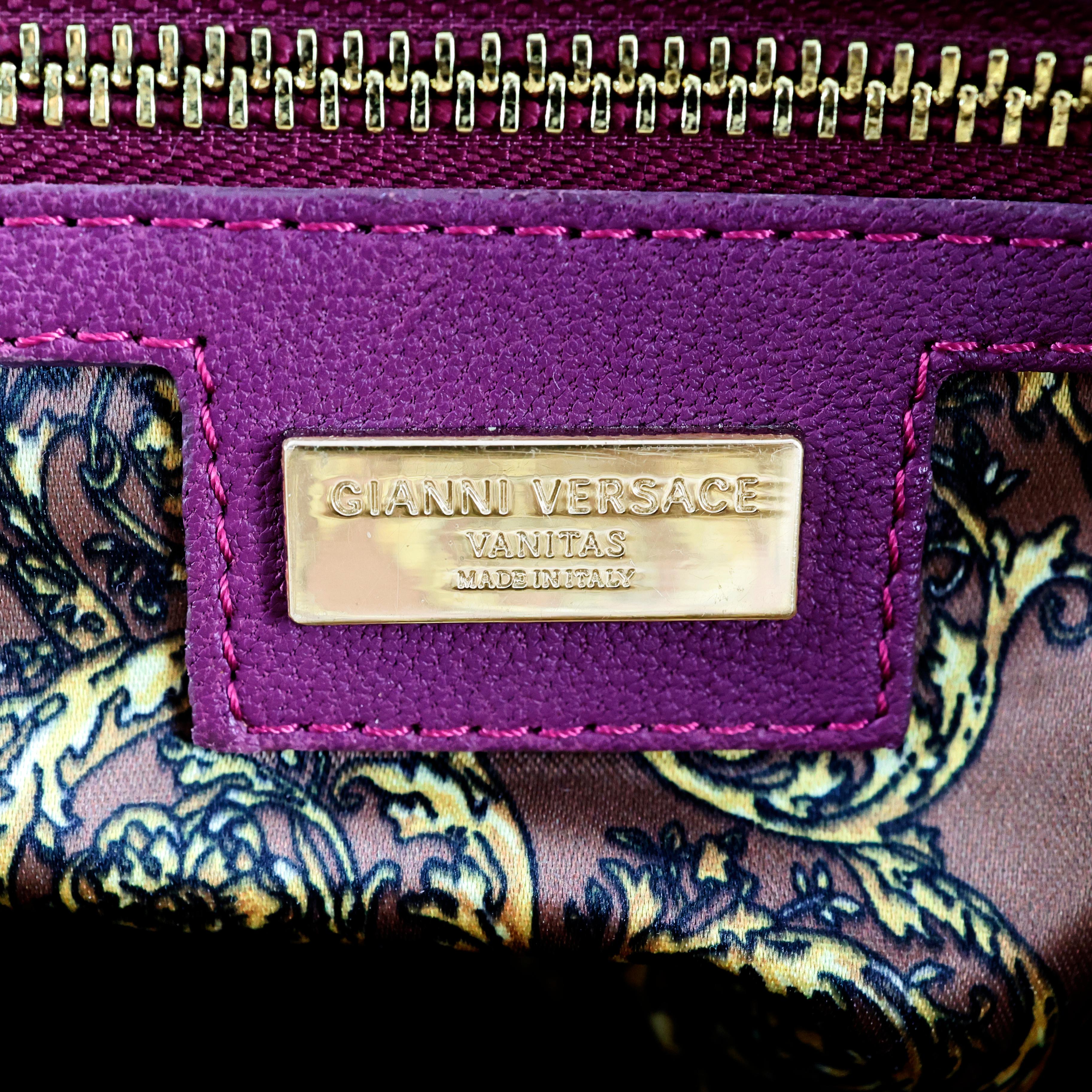 Rare Gianni Versace Medusa Multicolour Tote Bag For Sale 2