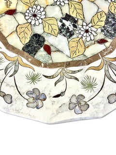 Rare Gigi Samperi Sicilian Marble and Hardstone Inlaid Table, 1986