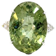 Rare GIL Certified 14k Gold 16.94 ct Paraiba w/ .178 ct Diamond Cocktail Ring Rare GIL Certified 14k Gold 16.94 ct Paraiba w/ .178 ct Diamond Cocktail Ring