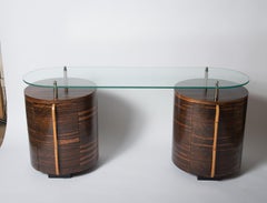 Seltener Gilbert Rohde Makassar Ebenholz Tisch  Modell #3773