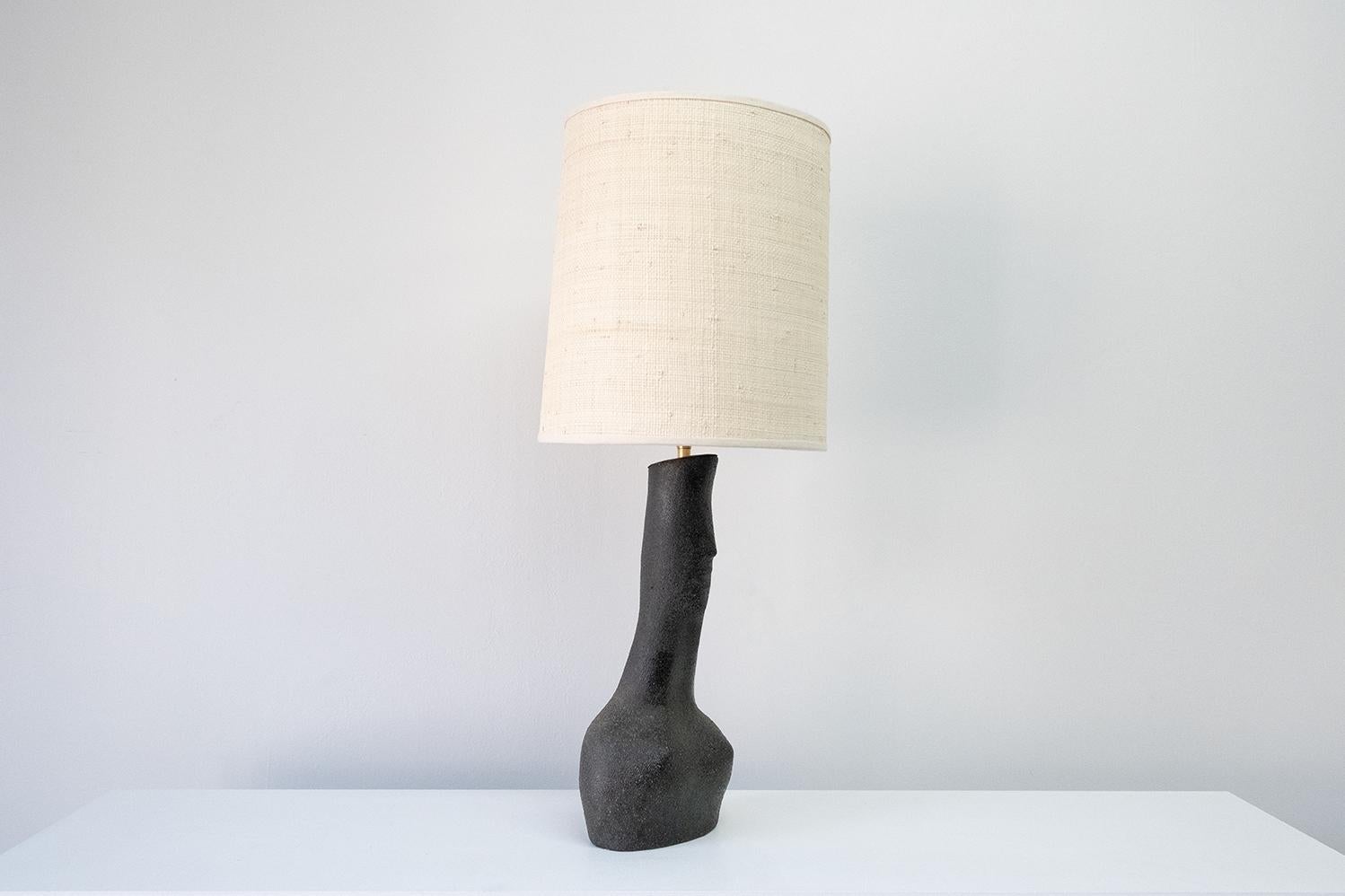 French Gilbert Valentin 's Rare Sculpture Lamp 1950 For Sale