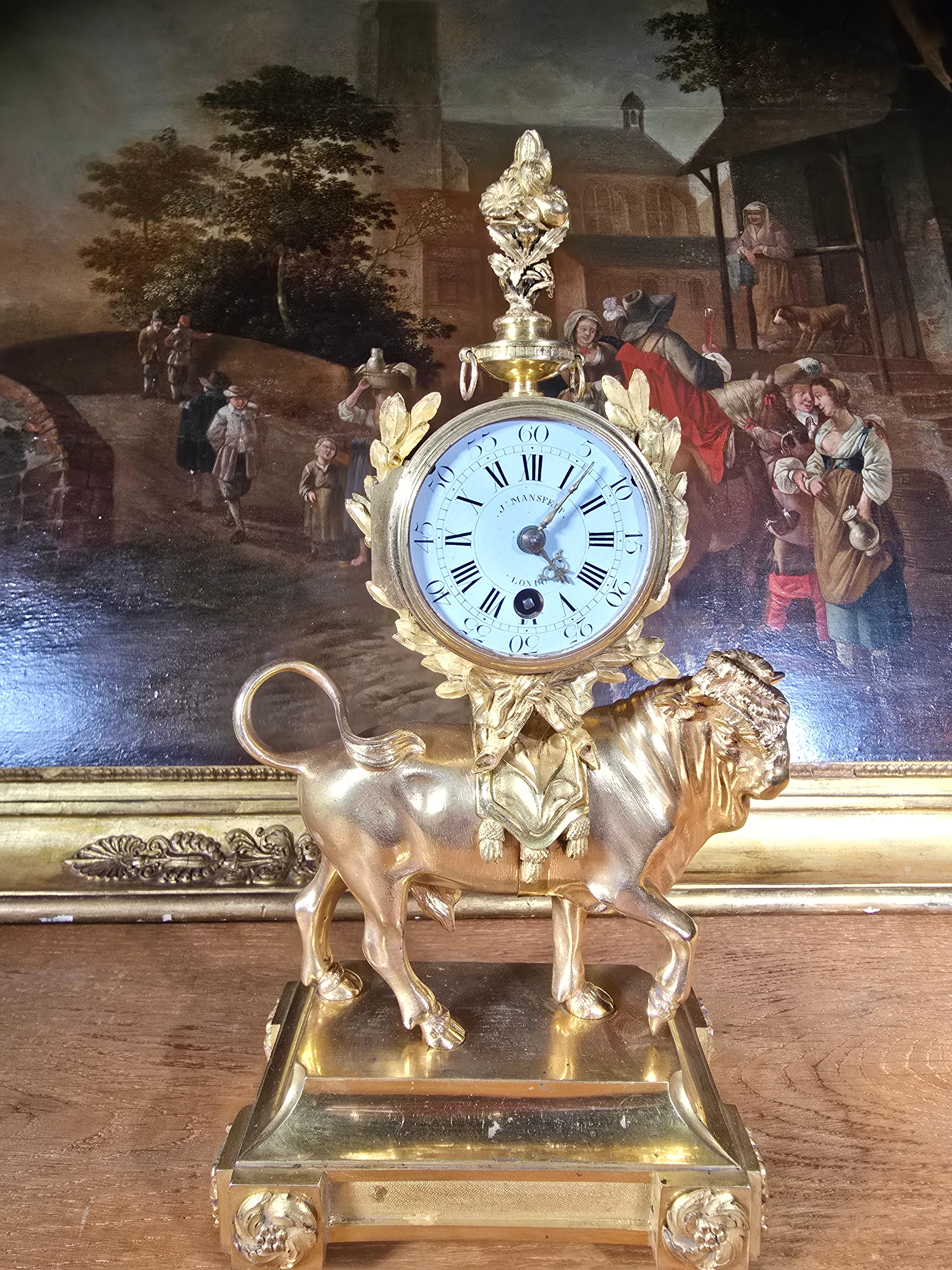 his exceptional gilt bronze mantel clock, known as 