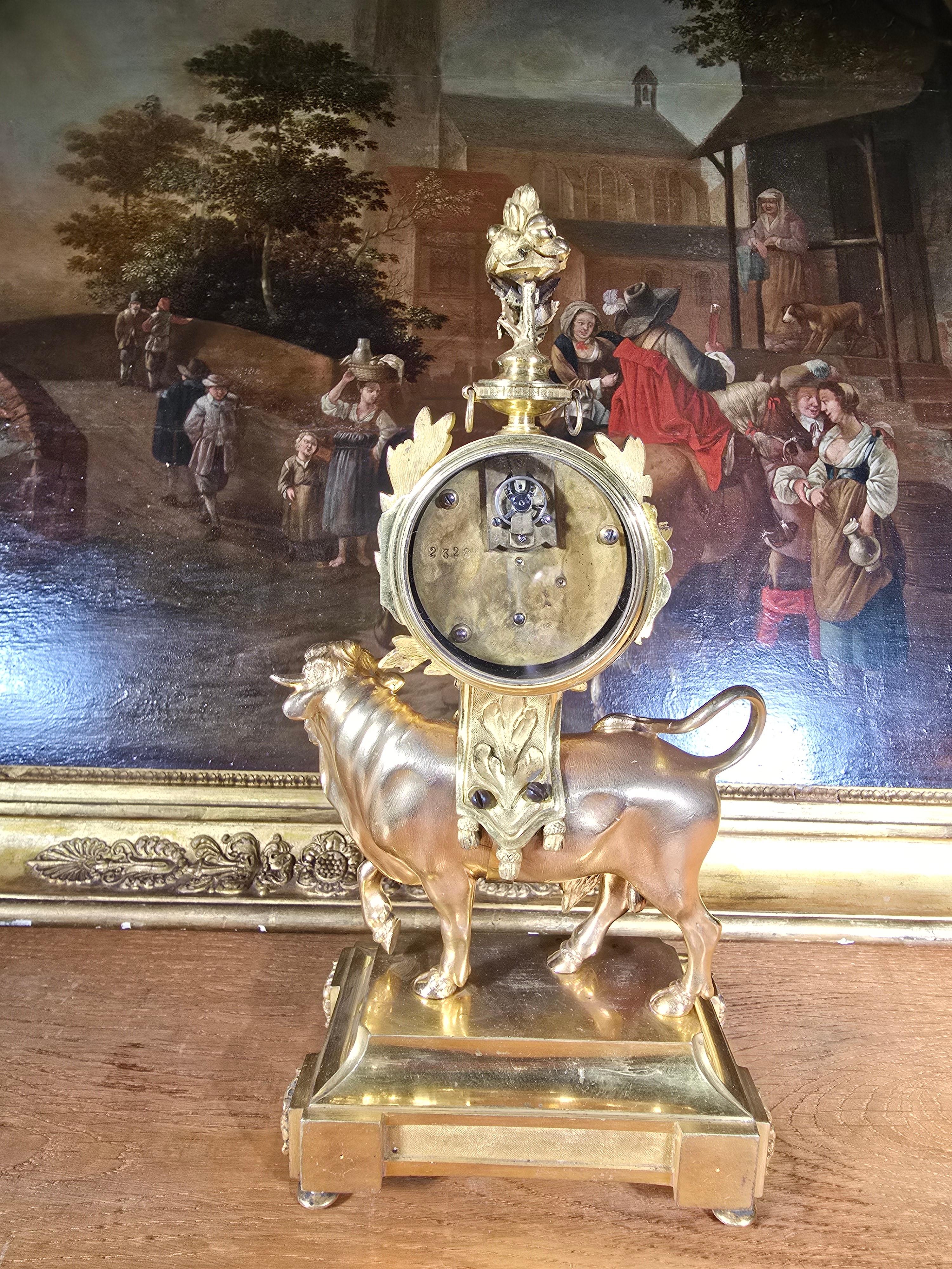 Early 19th Century Rare Gilt Bronze Mantel Clock 