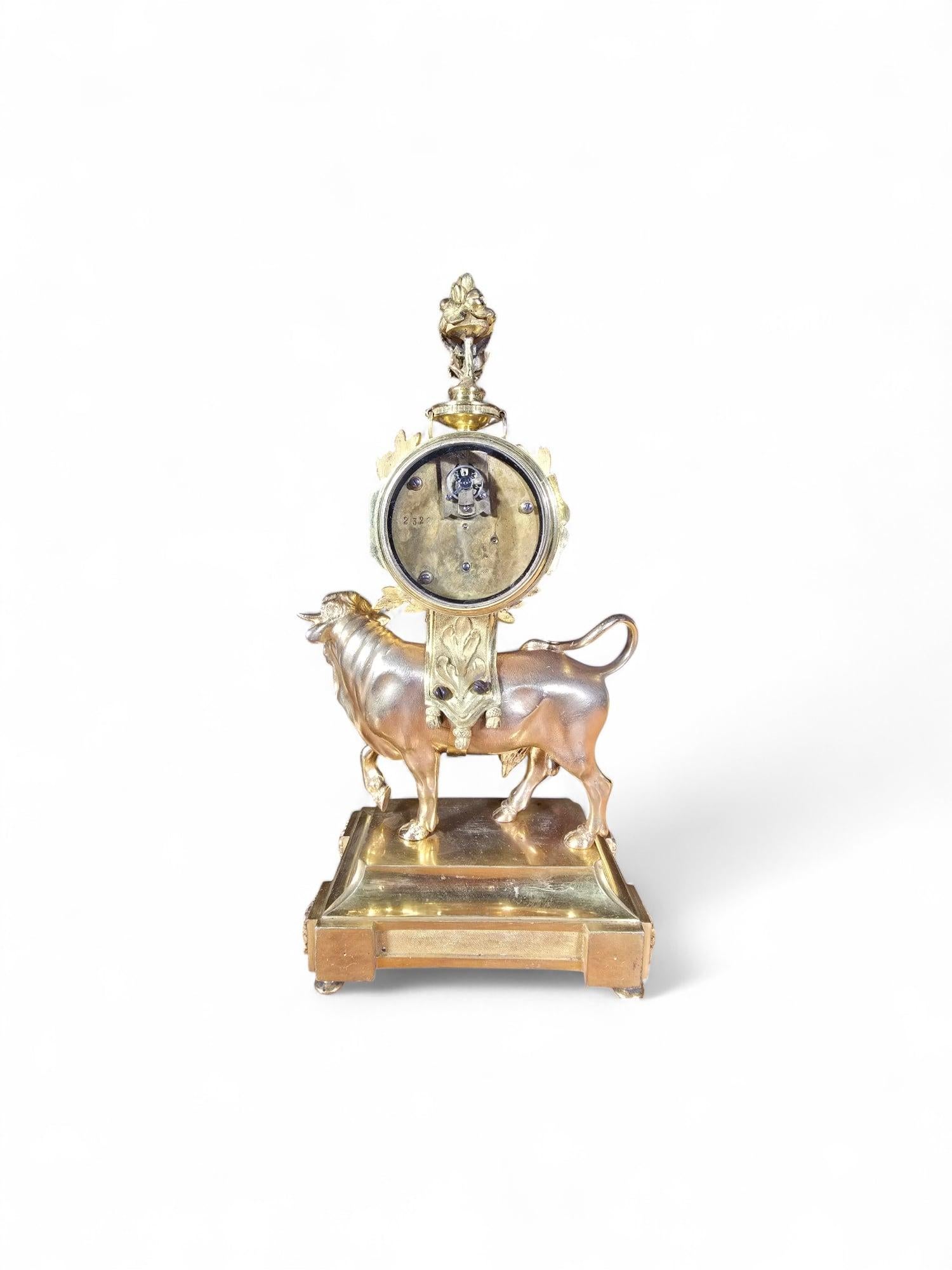 Rare Gilt Bronze Mantel Clock 