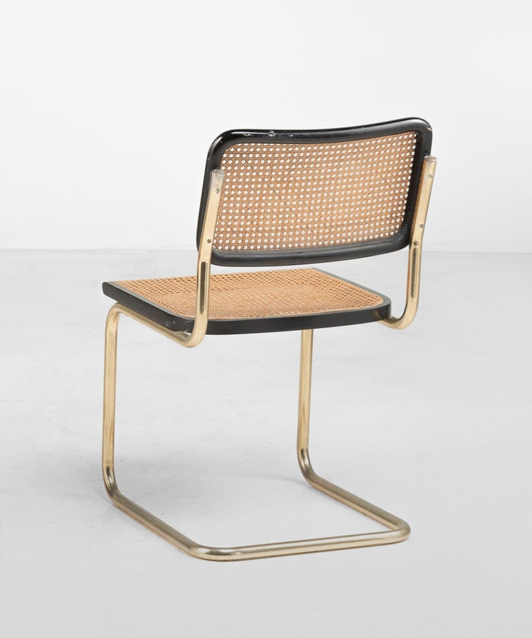 German Rare Gilt Metal Cantilever Chair by Marcel Breuer, circa 1928 For Sale